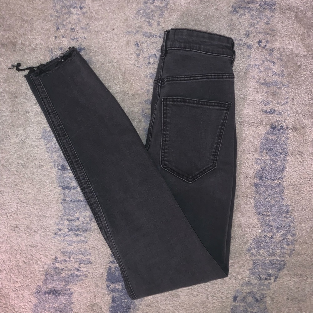 Zara black ripped jeans